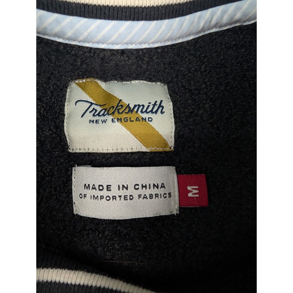 Tracksmith Merino Wool Blend Sweater Men's M Black Long Sleeve Pullover Running - Picture 9 of 11